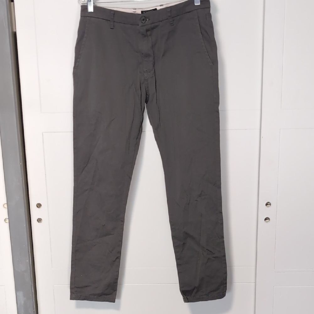 Match Gray Chino Pants Classic Style